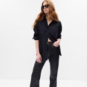 NWT Gap High Rise '70s Flare Vegan-Leather Pants